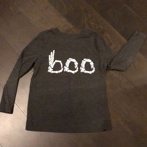 “boo” long-sleeved shirt